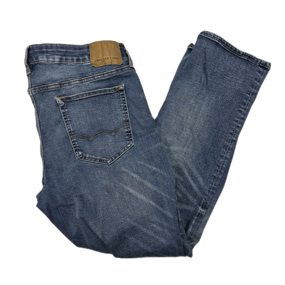 American Eagle Mens 36x32 Original Straight Next Level Flex Jeans Stretch 3171